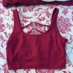 Zella Pink Sports Bra with Scoop Neckline
